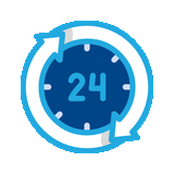 24-hour service icon