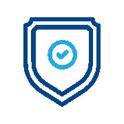 Shield with tick icon